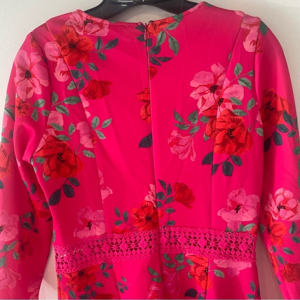 New! Alexia Admor Alexa Pink Print Floral Mini Dress Nwt 37364 — image 6 of 8